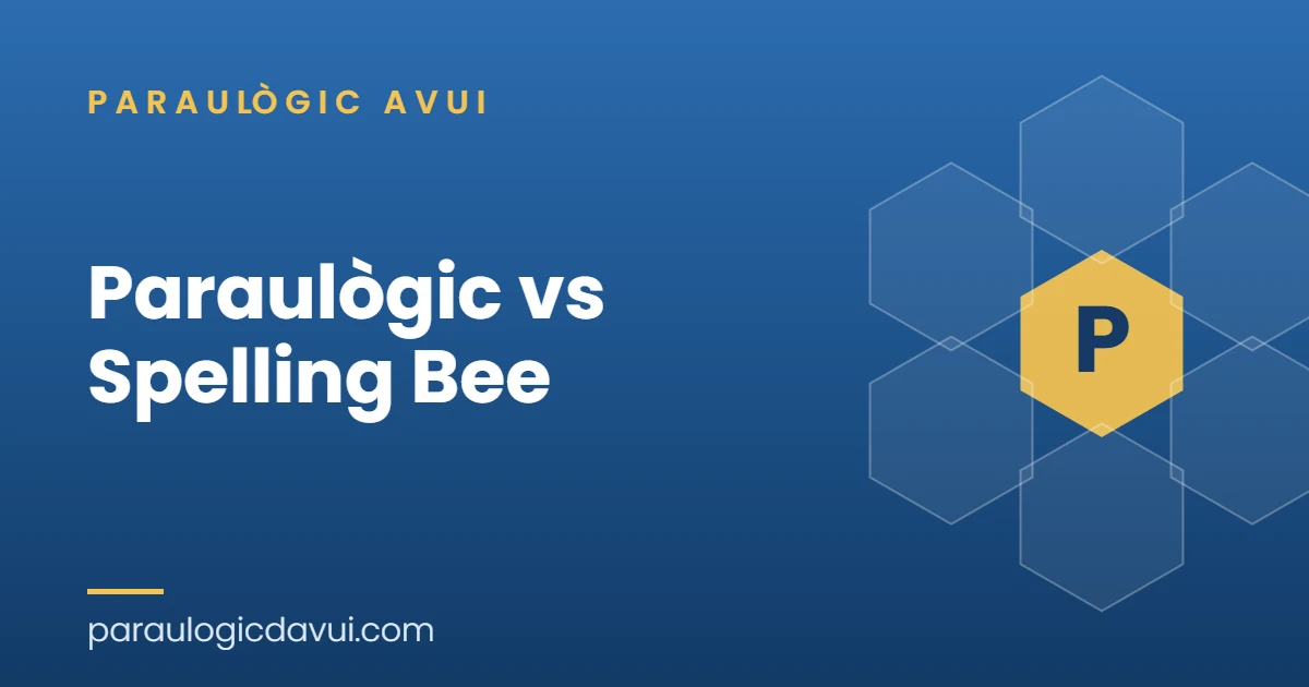 paraulògic vs spelling bee